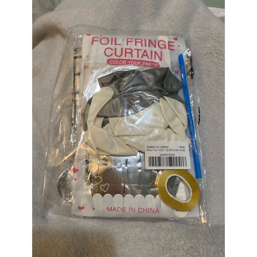 DISCO party decorations SILVER never opened